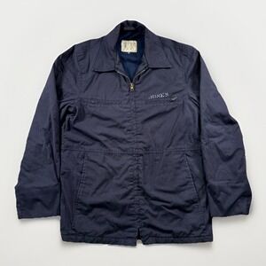Vintage US Navy Military Utility Deck Jacket Mens 34 Regular Blue 70s Named